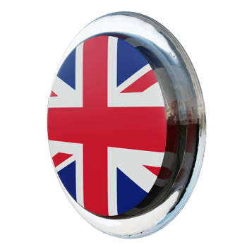 United Kingdom Right View 3d textured glossy circle flag png