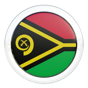 Vanuatu 3d textured glossy circle flag png