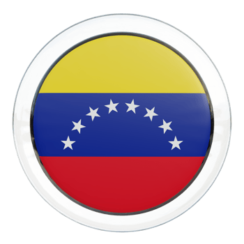 Venezuela 3d textured glossy circle flag png