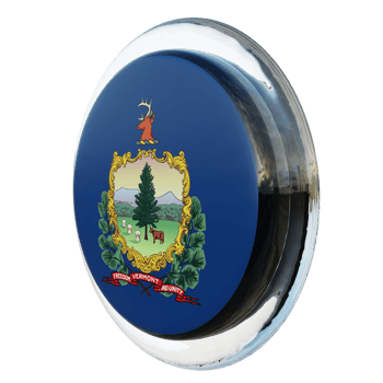 Vermont Right View 3d textured glossy circle flag png