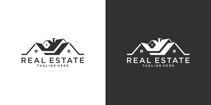 Roof and home logo vector design concept. Real estate logo