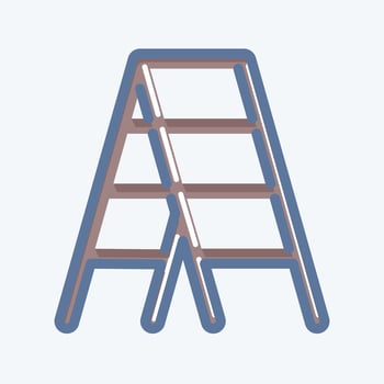 Icon Stepladder. suitable for Paint Art Tools symbol. doodle style. simple design editable. design template vector. simple illustration vector
