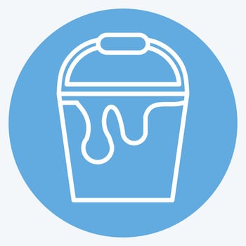 Icon Paint Bucket. suitable for Paint Art Tools symbol. blue eyes style. simple design editable. design template vector. simple illustration vector