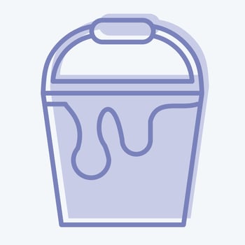 Icon Paint Bucket. suitable for Paint Art Tools symbol. two tone style. simple design editable. design template vector. simple illustration vector