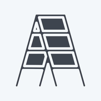 Icon Stepladder. suitable for Paint Art Tools symbol. glyph style. simple design editable. design template vector. simple illustration vector
