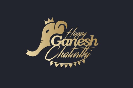 Ganesh Chaturthi Banner Lord Ganesha Elephant Illustration vector
