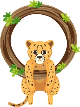 December cheetah day icon on white background vector