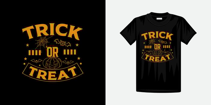 Trick or treat lettering Vector, holiday calligraphy for banner, poster, greeting card, party invitation vector