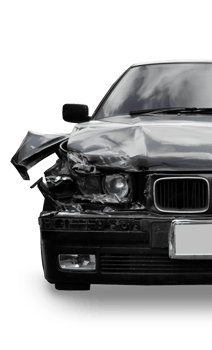 Car crash accident isolated on transparent background. Broken headlight. png
