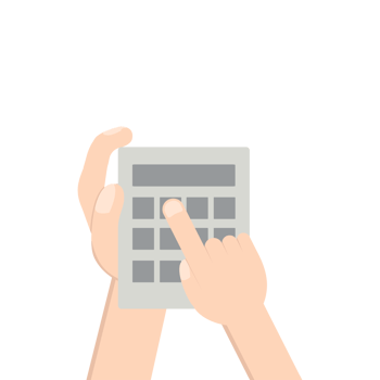 Hand Holding Calculator png