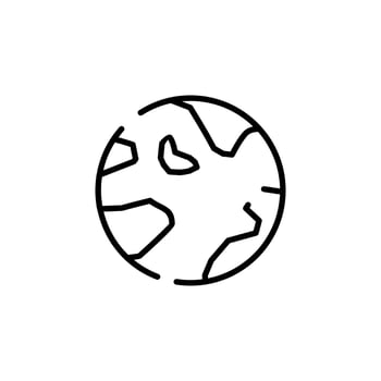 World, Earth, Global Dotted Line Icon Vector Illustration Logo Template. Suitable For Many Purposes.
