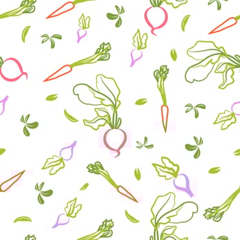 Healthy pattern vegetables template icon illustration vector