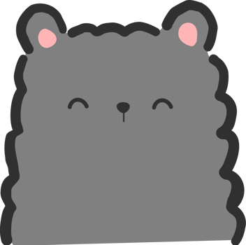 Cute happy bear cartoon flat illustration png