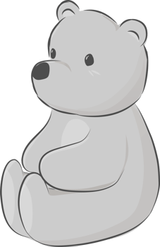 Cute bear cartoon flat illustration png