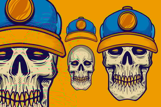 SKULL SET 3-15 vector