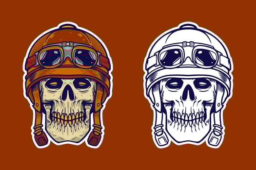 SKULL SET 4-02 vector