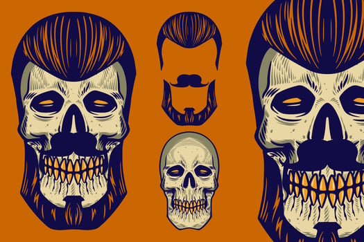 SKULL SET 3-11 vector