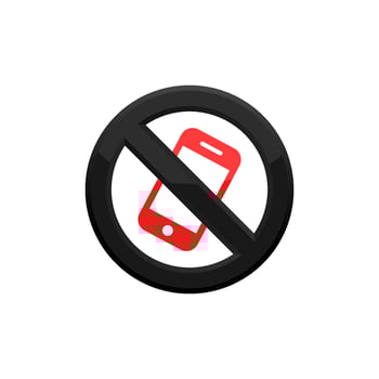 Prohibition Phone Icon EPS 10 vector