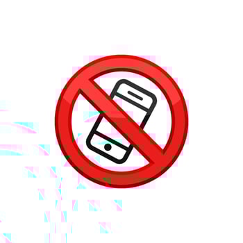 Prohibition Phone Icon EPS 10 vector