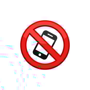 Prohibition Phone Icon EPS 10 vector