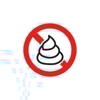 Prohibition Poop Icon EPS 10 vector