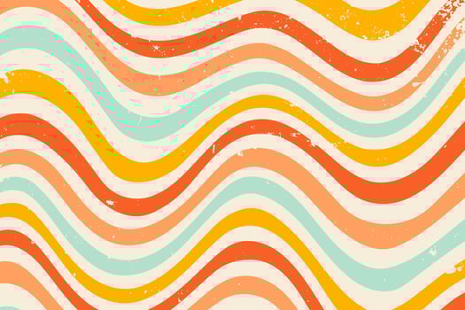 Groovy psychedelic background with colorful design vector