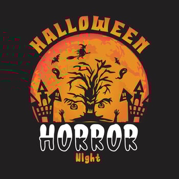Halloween t shirt ready design. Printable Halloween design for t shirt vector