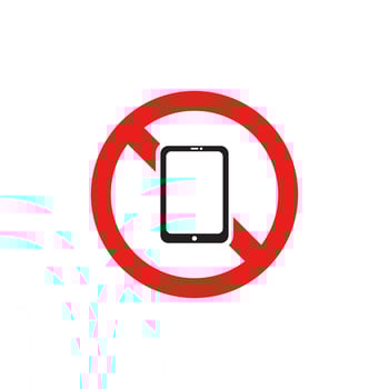 Prohibition Tablets Icon EPS 10 vector