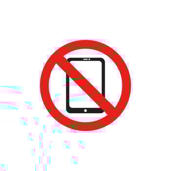 Prohibition Tablets Icon EPS 10 vector