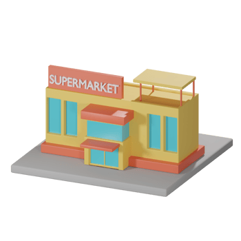 3D Isometric Supermarket png