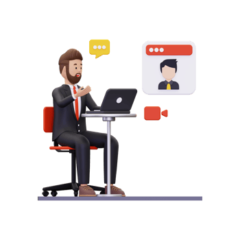 3d online recruitment illustration png