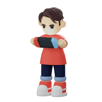 3D Boys Character Playing Game Online png