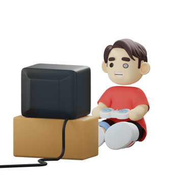 3D Boys Character Playing Game Arcade png