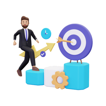 3d Business acchicement analytics png