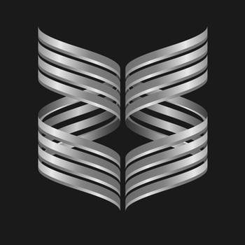 Curve Steel with black Background vector