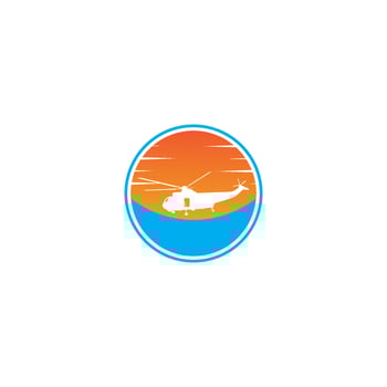 army helicopter icon vector