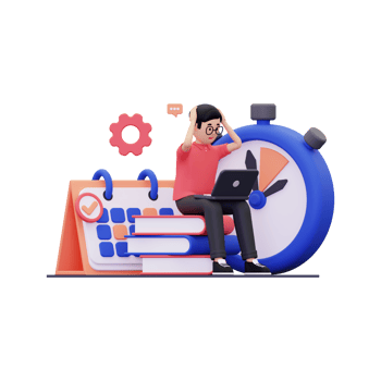 3d Employees are panicking with tight deadlines png