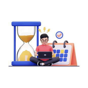 3d Man busy work schedule png