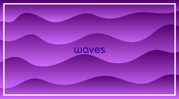 abstract waves paper cut background with purple vector