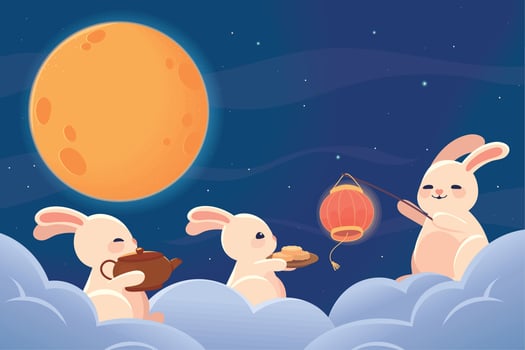 chinese moon festival vector