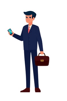 businessman with phone vector