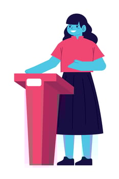 politician female speaking vector