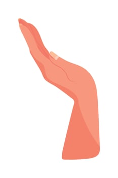 raised female hand vector