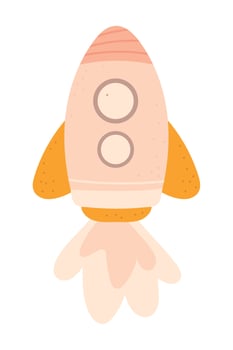 spaceship cartoon icon vector