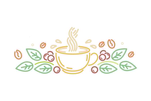 coffee cup neon vector