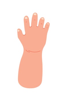raised baby hand vector