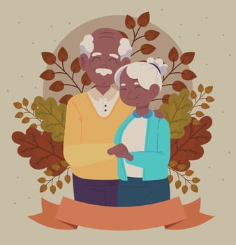 love older couple vector