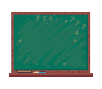 school chalkboard and chalk vector