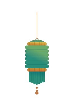 asian lantern ornament vector