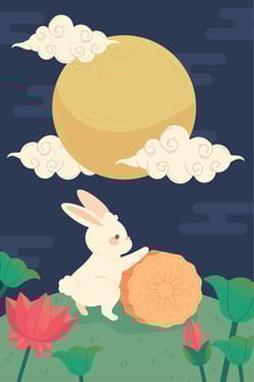 mid autumn festival vector